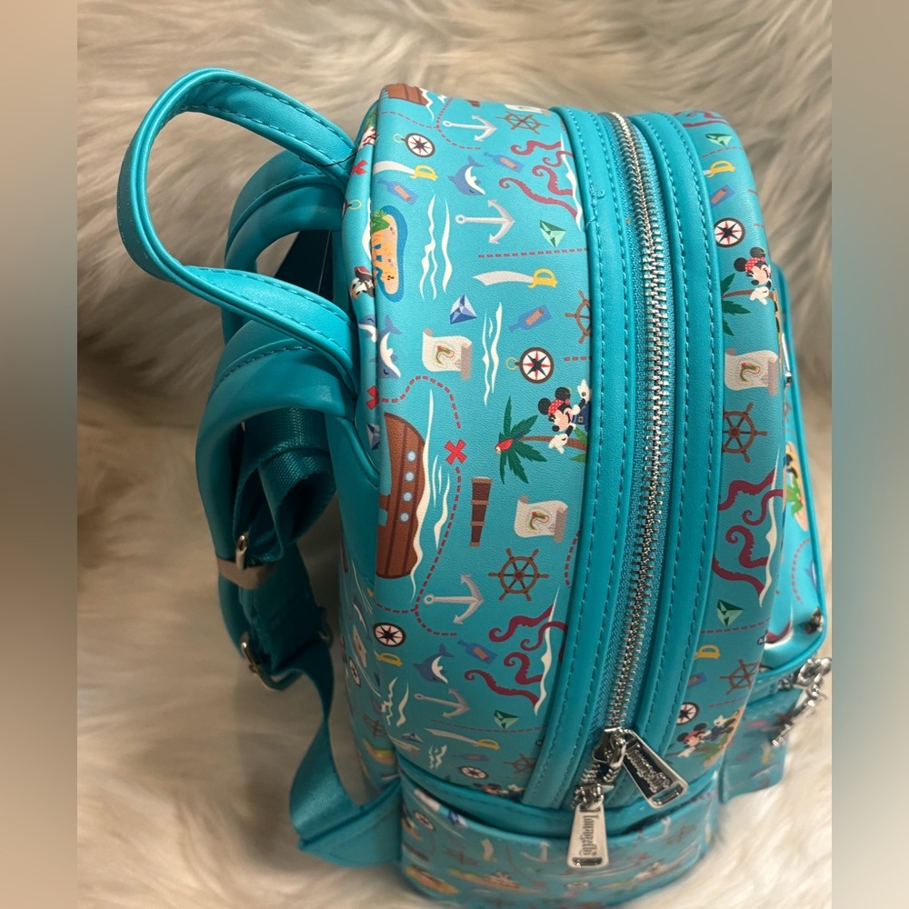 Loungefly Disney Pirate Mickey and Friends AOP Mini Backpack NEW - Picture 11 of 12